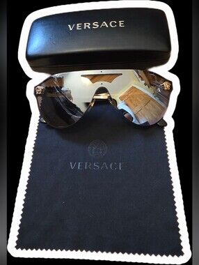 Versace Sunglasses with Gold Medusa Trim